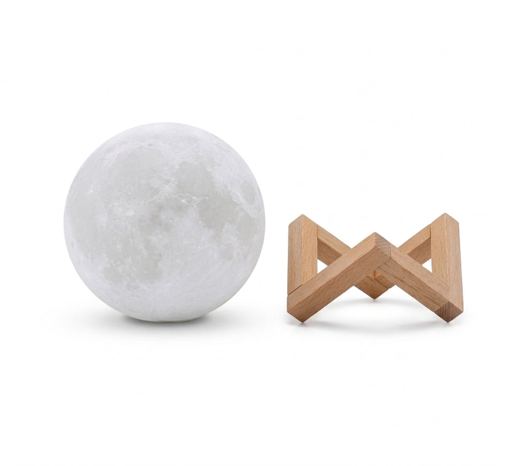 Lampe Lune LED 3D - Blanche