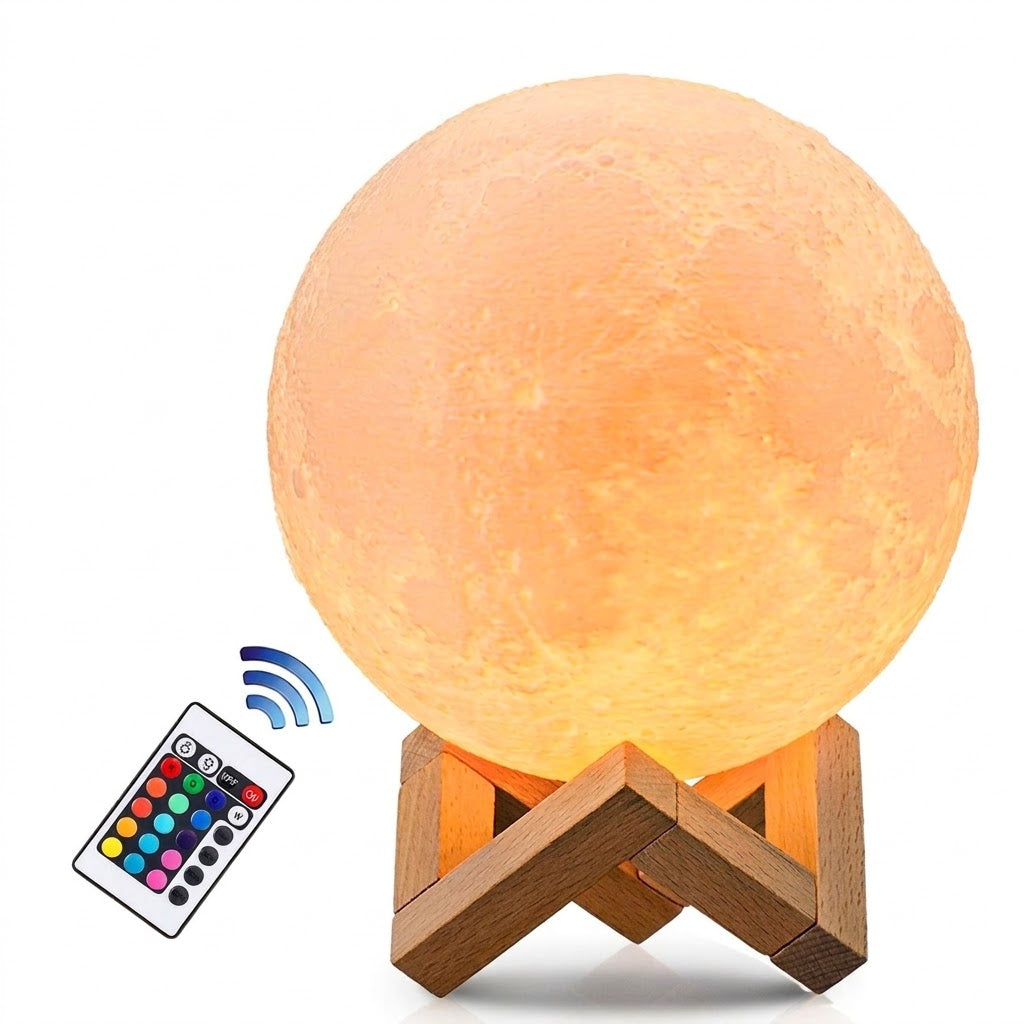 Lampe Lune LED 3D - Blanche