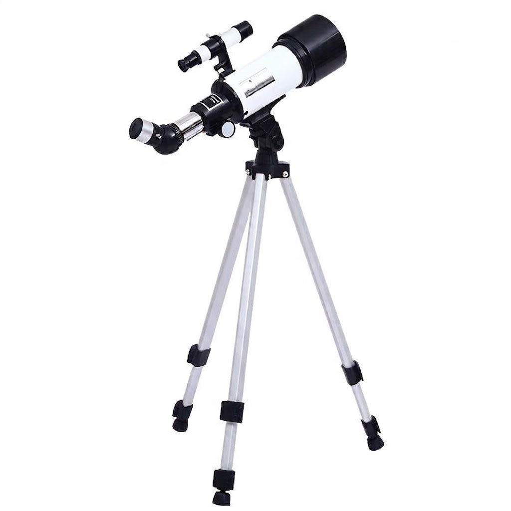 Télescope avec Trépied - Blanc et Noir