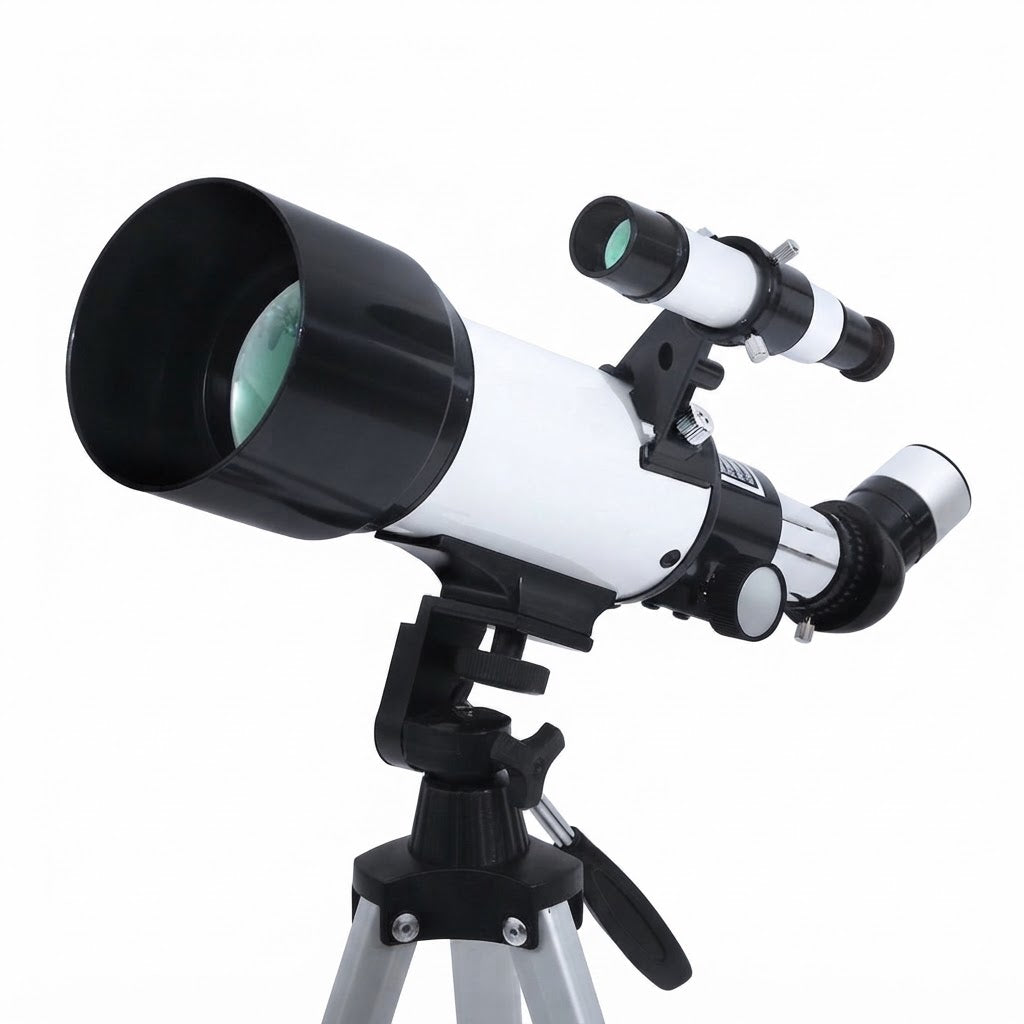Télescope avec Trépied - Blanc et Noir